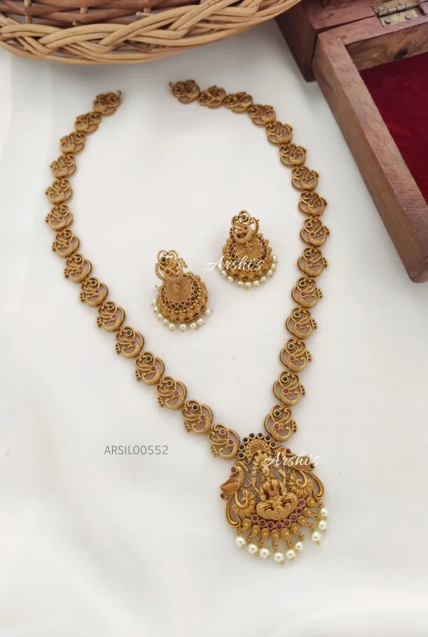 Lakshmi Pendant Peacock Chain Haram