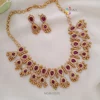 Ruby and White Stone Necklace