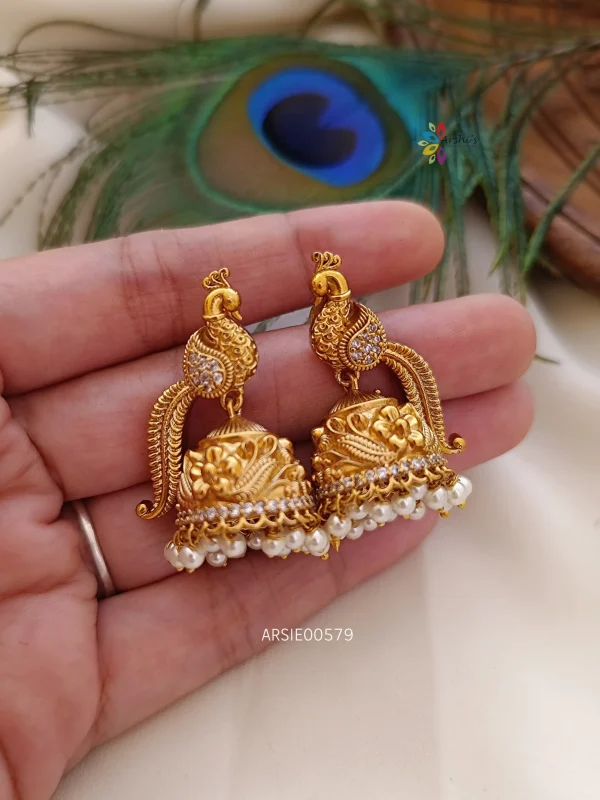 Adorable Peacock Jhumka