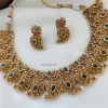 Antique Mango Kemp And Green Necklace