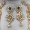 Diamond Alike AD Green Stone Necklace