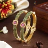 Classic Green Stone Bangles