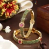 Classic Green Stone Bangles