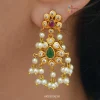 Amazing Stone with Pearls Earrings