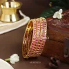 Trendy Square Red Stone Bangles