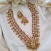 Bridal Lakshmi Pendant Kasumalai Long Necklace