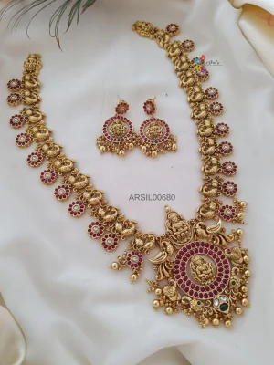 Bridal Peacock with Lakshmi Long Haram