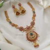 Peacock Kemp and Green Stone Necklace