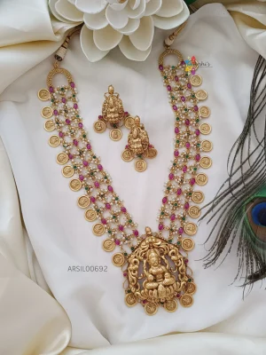 Lakshmi Coin Temple Pendant Haram