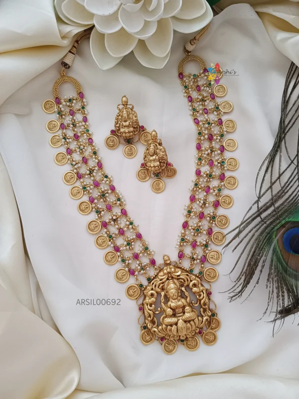 Lakshmi Coin Temple Pendant Haram