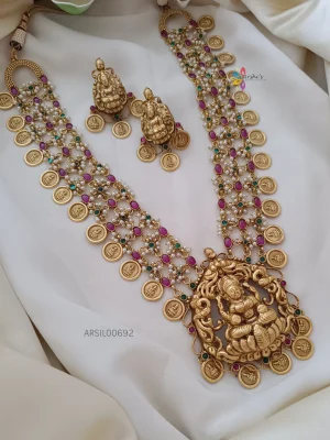 Lakshmi Coin Temple Pendant Haram