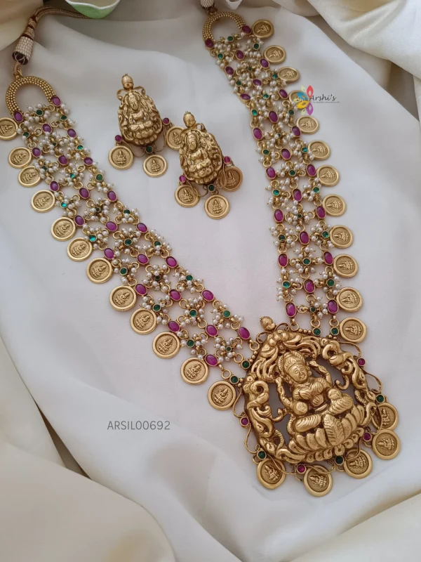 Lakshmi Coin Temple Pendant Haram