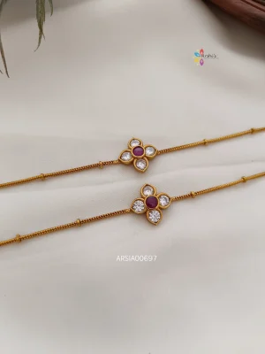 Desirable AD Stone Anklets