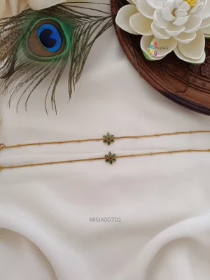 Elegant Flower Design Jadua Kemp Anklets