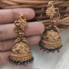 Red And Green Stone Imitation Earrings