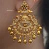 Gold Drop AD Chandbali Earrings