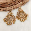 Gold Drop AD Chandbali Earrings