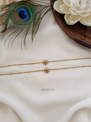 Sparkling AD Stone Anklets