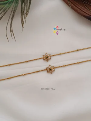 Sparkling AD Stone Anklets