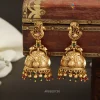 Peacock Design Gold Bead Jhumka