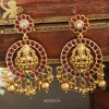 Temple Kemp Stone with Gold Bead Earrings