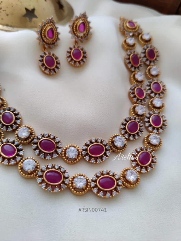Two Layered Design Real Kemp Necklace