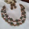 Two Layered Green Stone Necklace