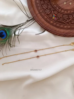 Classic Multi Color Stone Anklets