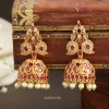 Mango Design Red Stone Earrings
