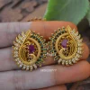 Peacock AD Stone Ear Studs