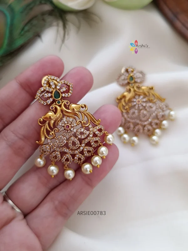 Matte Peacock AD Earrings