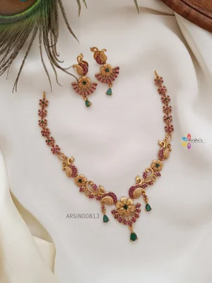 Adorable Peacock Design Necklace
