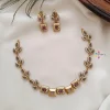 Trendy AD flower design necklace
