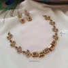Trendy AD flower design necklace