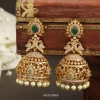 Emerald Stone Peacock Jhumka