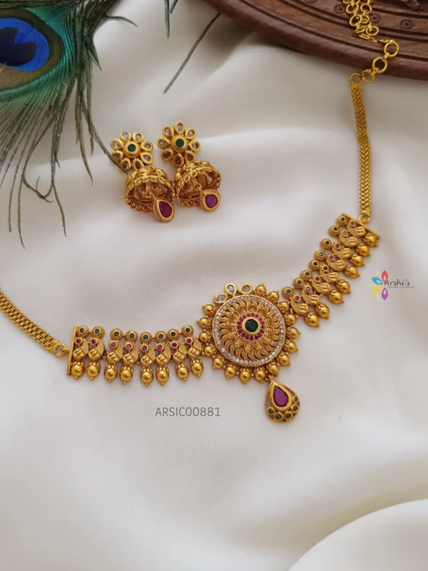 Trendy Peacock Design Choker