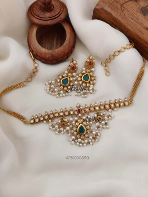 Green Stone Guttapusalu Choker