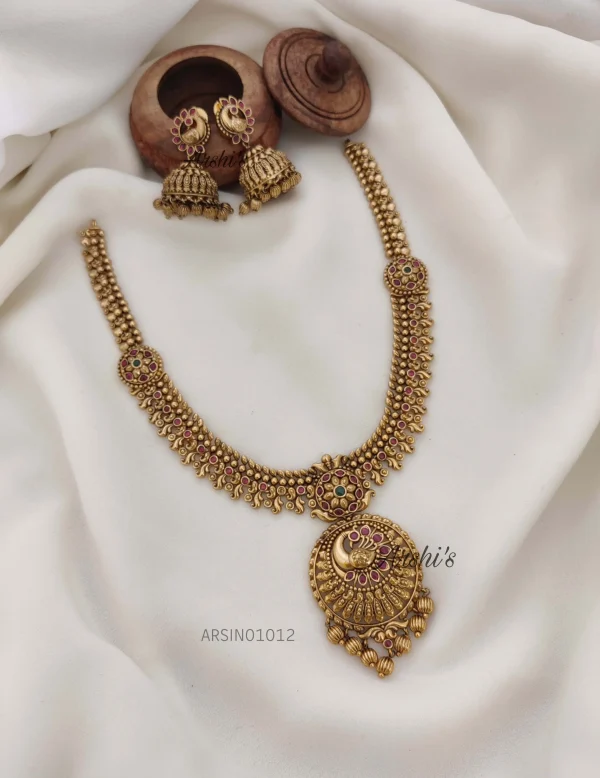 Antique Design Peacock Pendant Necklace