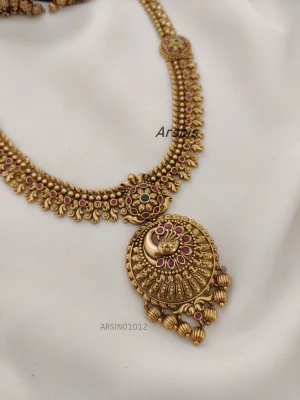 Antique Design Peacock Pendant Necklace