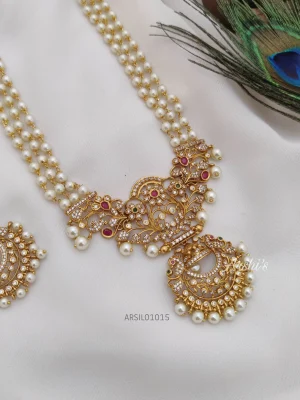 Pearl Three Layer with Stone Haram