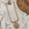 Three Layer Pearl with Stone Pendant Haram
