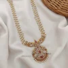Three Layer Pearl with Stone Pendant Haram