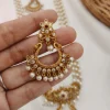 Three Layer Pearl with Chandbali Pendant Haram