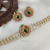 Three Layer Pearl Peacock choker