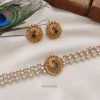 Peacock Pendant Pearl Bead Choker