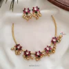 Traditional Five Lotus Design Hasli Necklace