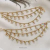 Three Layer Small Pearls Ear Chains