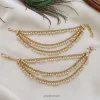Bridal Three Layer Pearl Drop Ear Chains