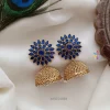 Trendy blue antique jumka