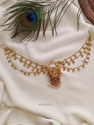 Traditional Temple with Rice Pearl Choti Hair Accessorie